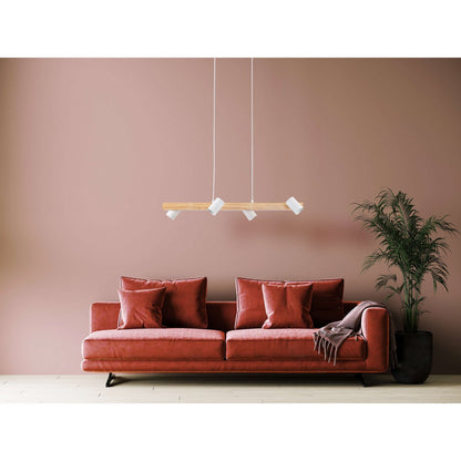 Hanglamp Frida 4-Lichts Wit - 80 cm (GU10)