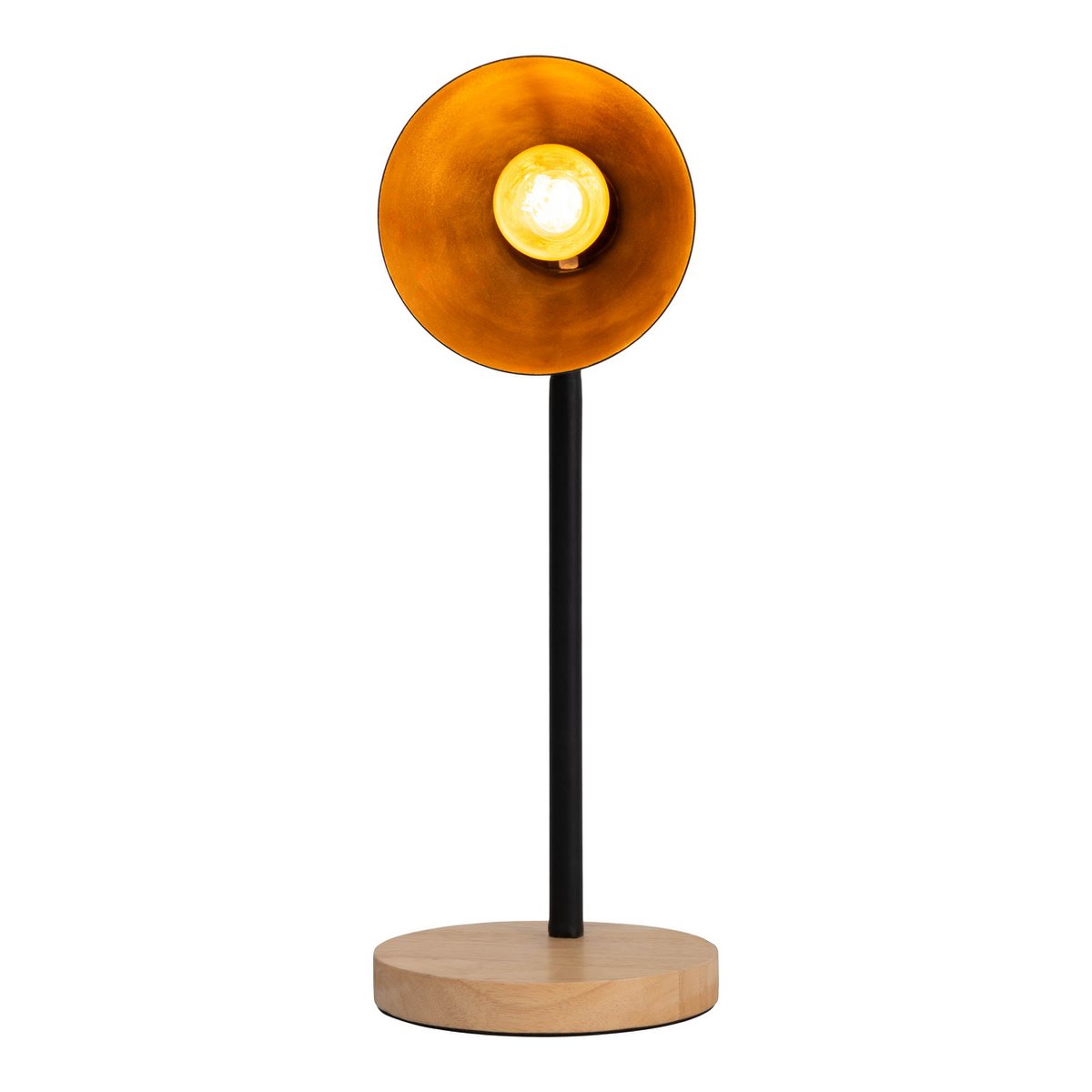 Bureaulamp Marie Zwart Hout/Metaal - 36,5 cm (E14)