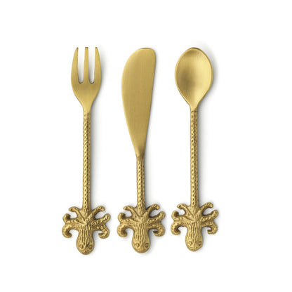 Kruidenlepel Octopus goud - S