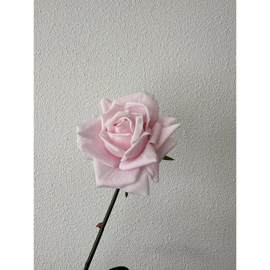 Kunstbloemen Hand touch rose roze - 72 cm (Set van 2)