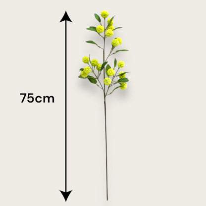 Zijden kunstbloem Passiflora edulis geel - 75 cm
