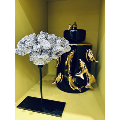 Koraaldecoratie Metalen standaard champagnekleur