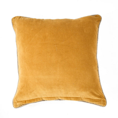 Fluwelen kussenhoes Velvet crush mosterd - 50x50 cm