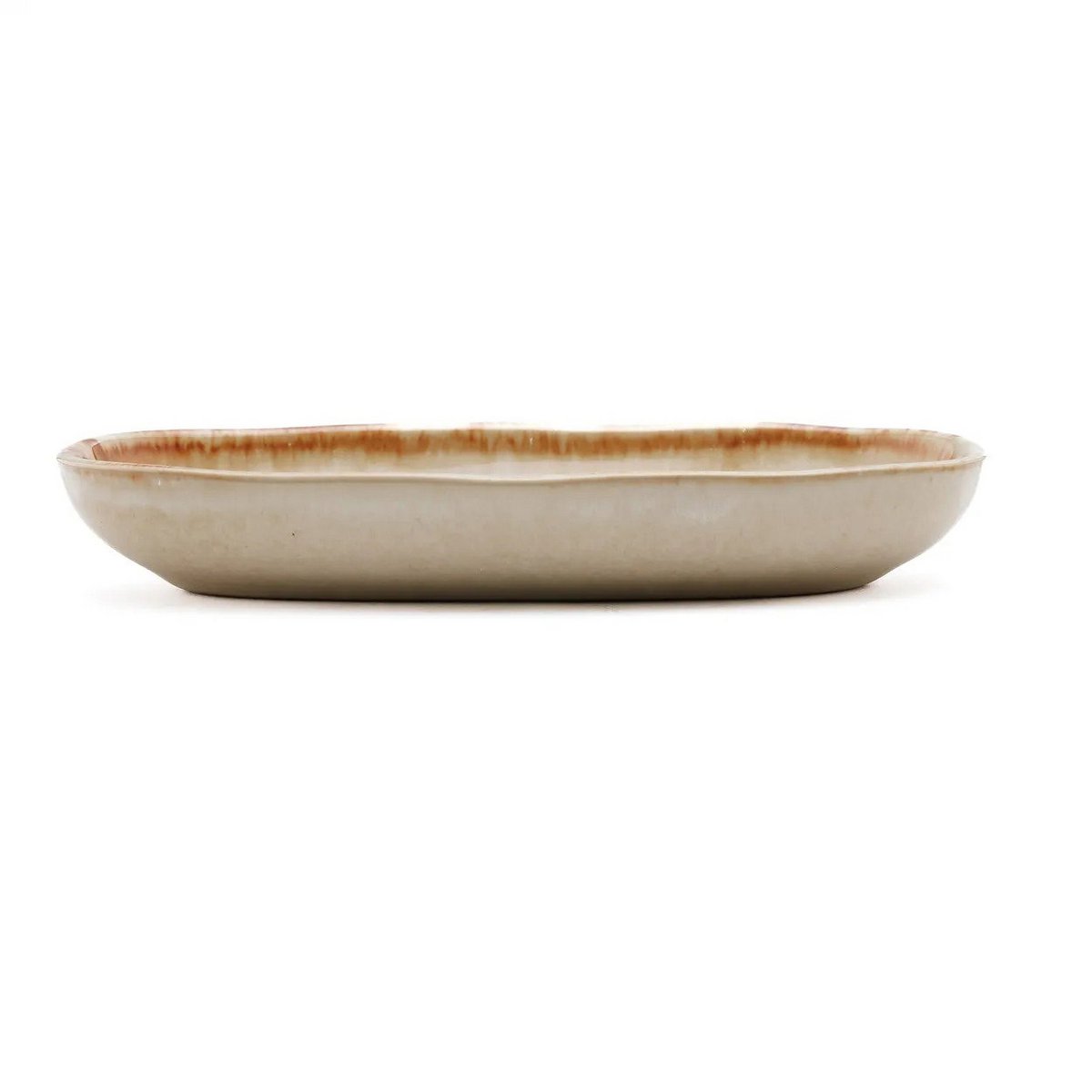 Porseleinen bord Cascais creme bruin