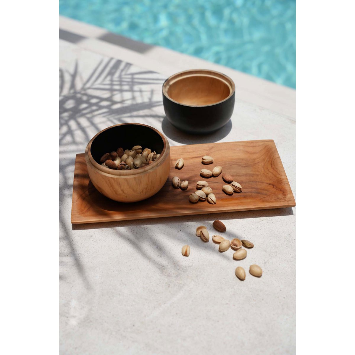 Teakhouten sushi bord The teak root sushi plate - 31 cm