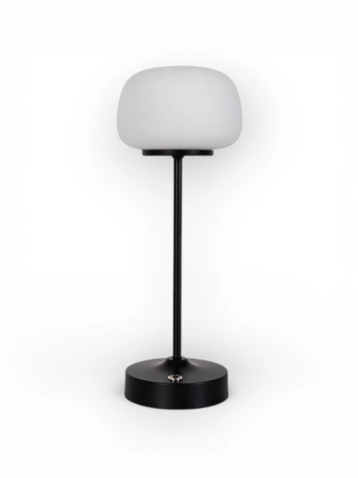 LED Acculamp Pina Zwart/Wit Glas - 30 cm