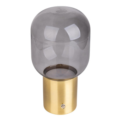 Snoerloze Tafellamp Albero Messing/Glas - 25 cm (Touch)