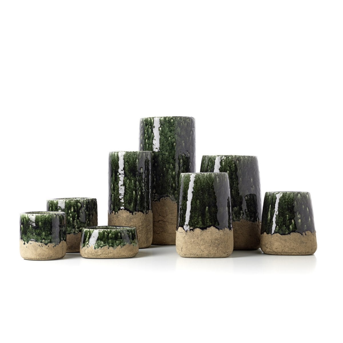 Conische plantenbak Nova betongroen - L