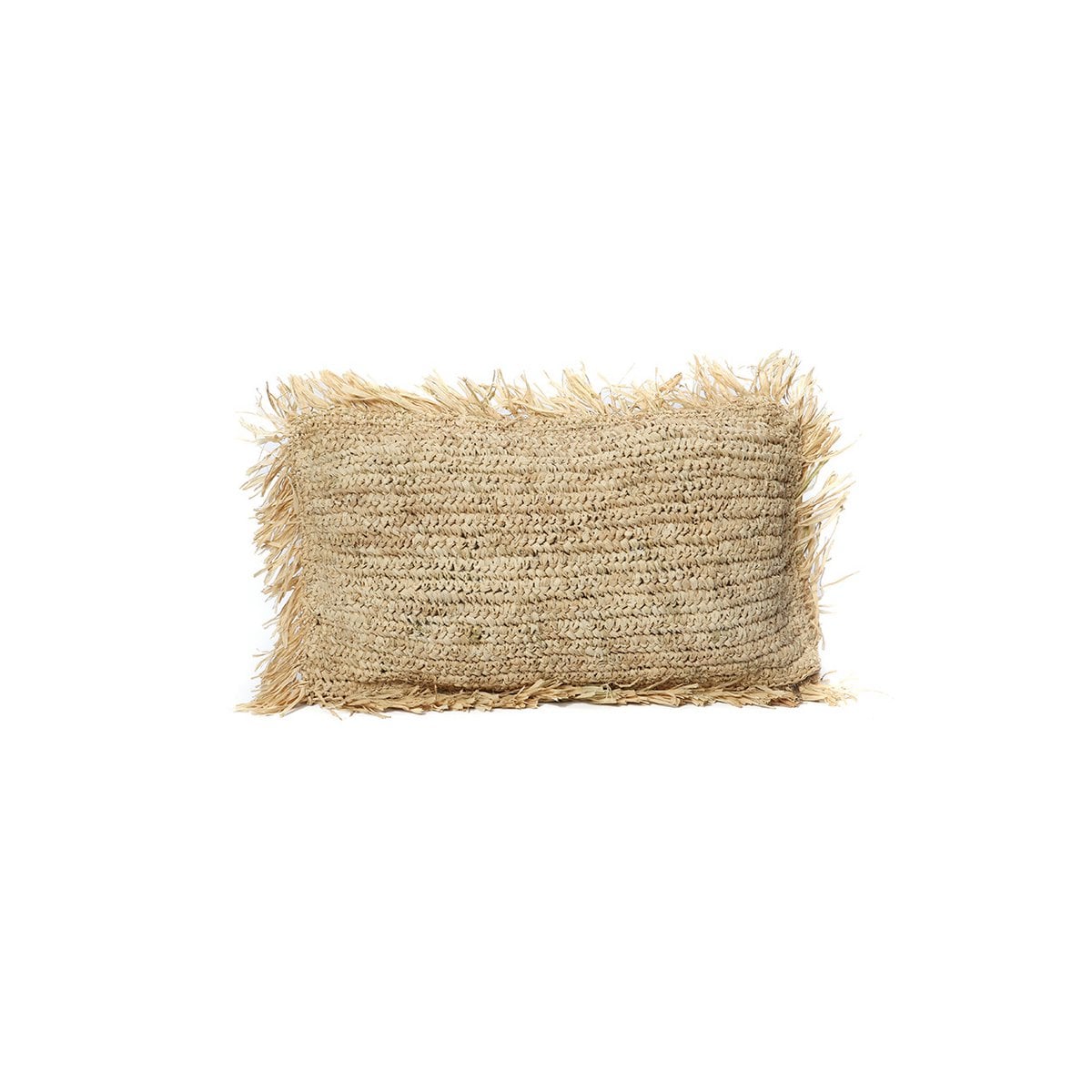 Raffia kussendeksel Rechthoekig naturel - 30 x 50 cm