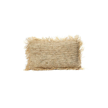 Raffia kussendeksel Rechthoekig naturel - 30 x 50 cm