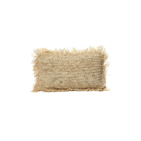 Raffia kussendeksel Rechthoekig naturel - 30 x 50 cm