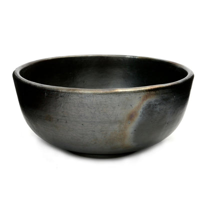Gebrande terracotta schaal Burned bowl zwart - L