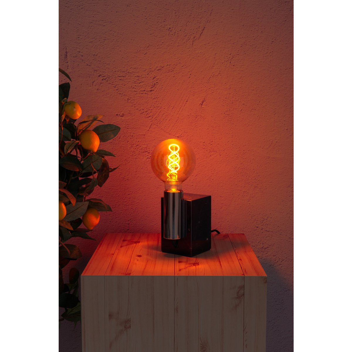 LED-lampenset Dilly (3-delig) - E27, 4W, Amberglas (Ø 9,5 cm)