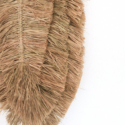 Wanddecoratie Tipin Raffia Bladvorm - 50 cm