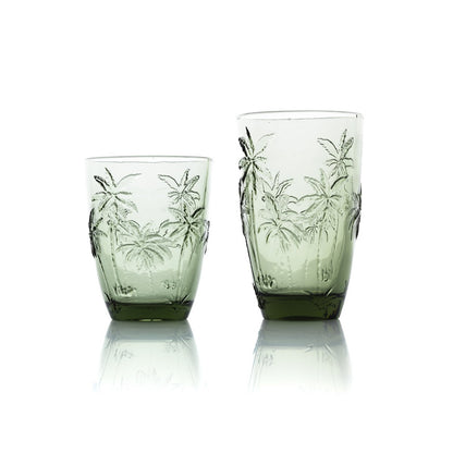 Glazen waterglas Palm breeze groen