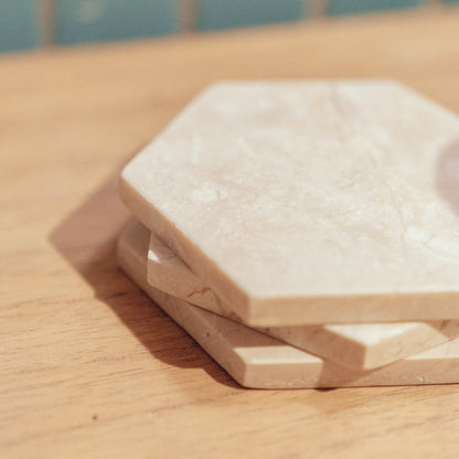 Onderzetters Inai Marmer Wit (Set van 4/8)