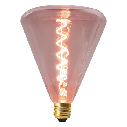 LED - lamp "Dilly" E27 versie 4 watt metaal en glas in rood - OutHome