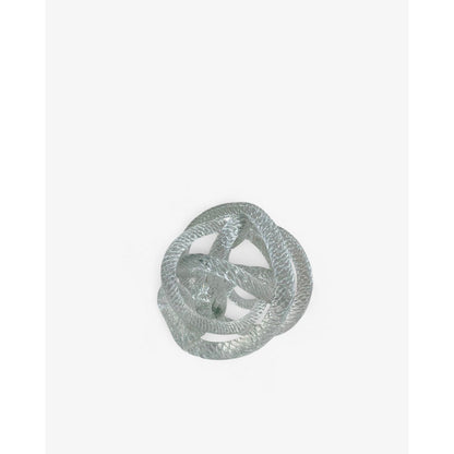 Geknoopte glazen sculptuur M transparant - 15 cm