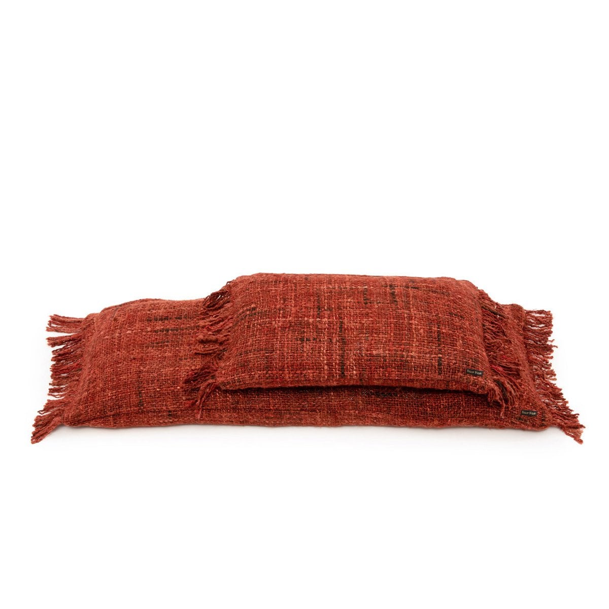 Katoenen kussenhoes Oh my gee kersenrood - 30x50 cm