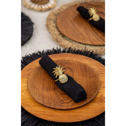 Teak ronde plaat The teak root round plate xl teakkleur