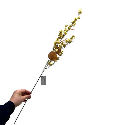 Zijden kunstbloem Vrucht wit - 83 cm
