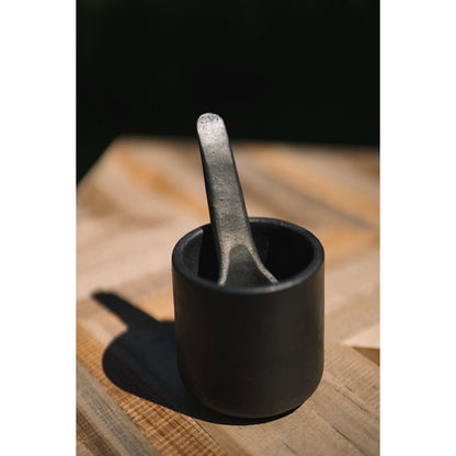 Terracotta beker Verbrand zwart