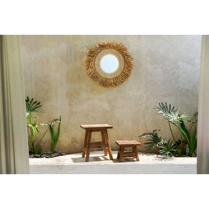 Teakhouten kruk Yoke naturel - L