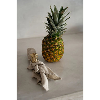 Massief messing servetring Ananas goud