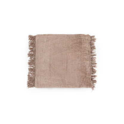 Betonfluweel kussenhoes taupe - 40 cm
