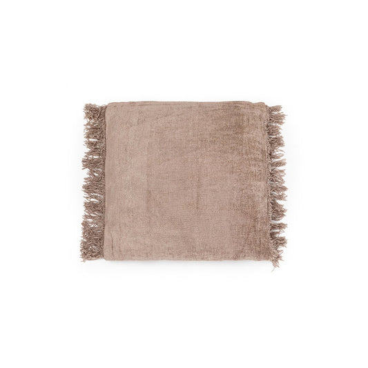 Betonfluweel kussenhoes taupe - 40 cm