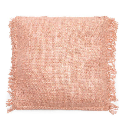 Katoenen kussenhoes zalmroze - 60 cm
