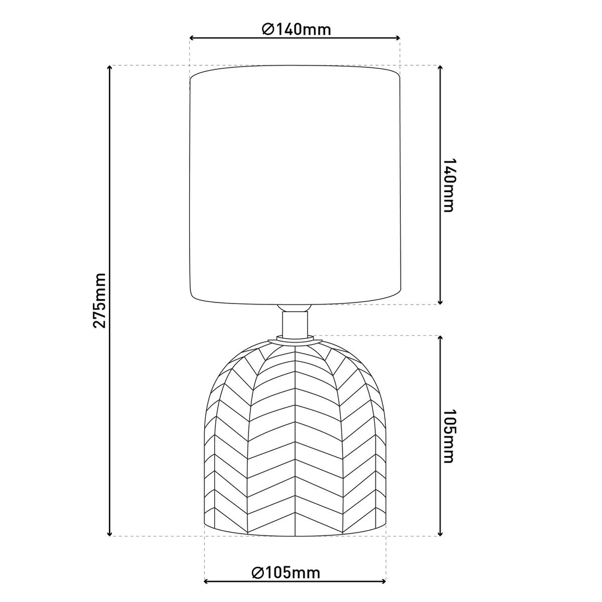 Keramische Tafellamp Folio Wit - 27,5 cm (E14)