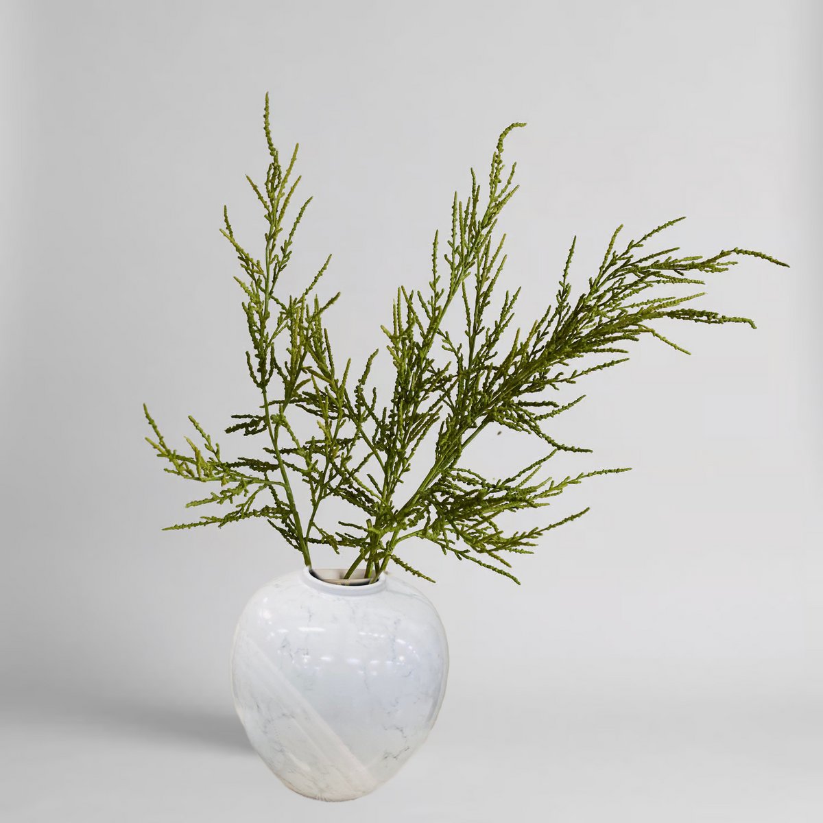 Porseleinen pot Gemberpot wit marmer