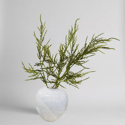 Porseleinen pot Gemberpot wit marmer