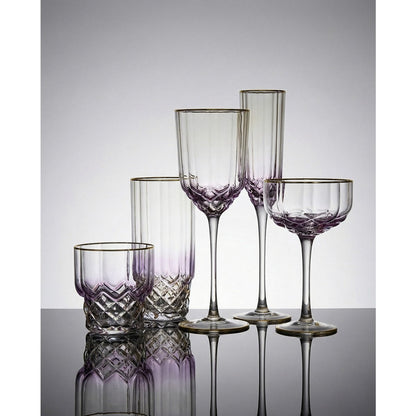 Glazen cocktailcoupe Pink blush roze