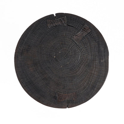 Houten bijzettafel Drumline donker walnoot