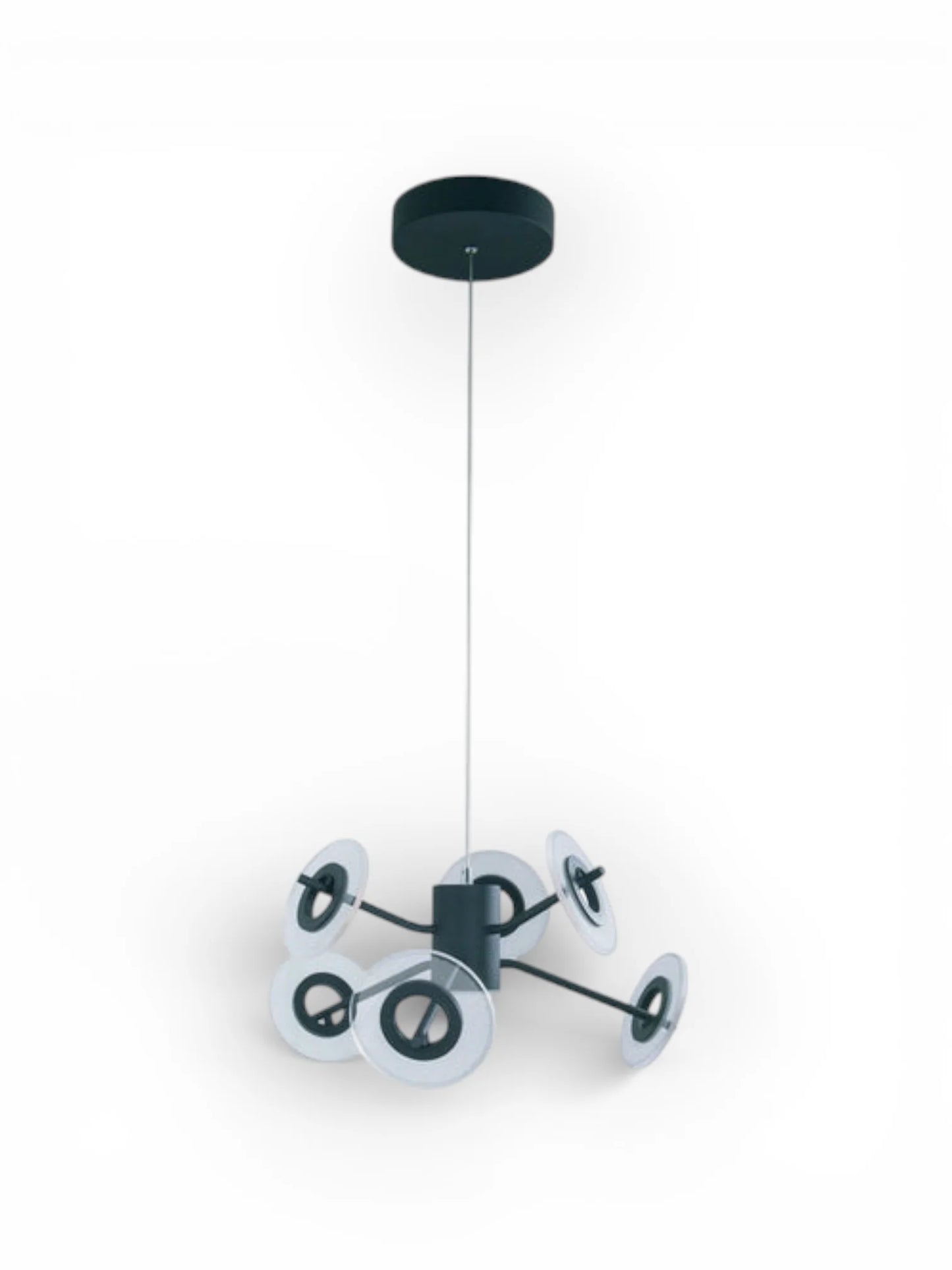 LED Hanglamp Discus Zwart/Wit - Ø 57 cm