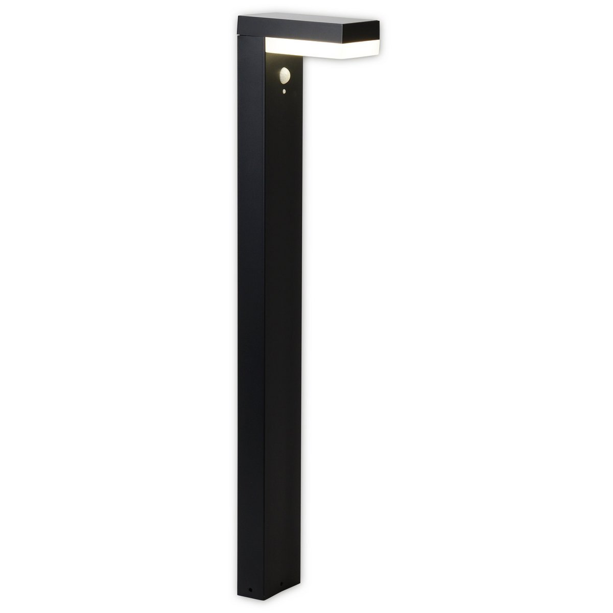 LED Solar Outdoor Base Light "Filius" H: 50 cm, gemaakt van metaal en plastic in antraciet, met geïntegreerde LED - OutHome