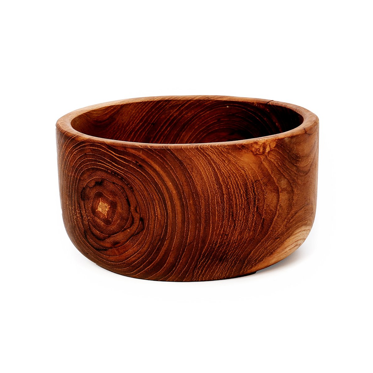 Teakhouten saladekom The teak wortel salade bowl naturel