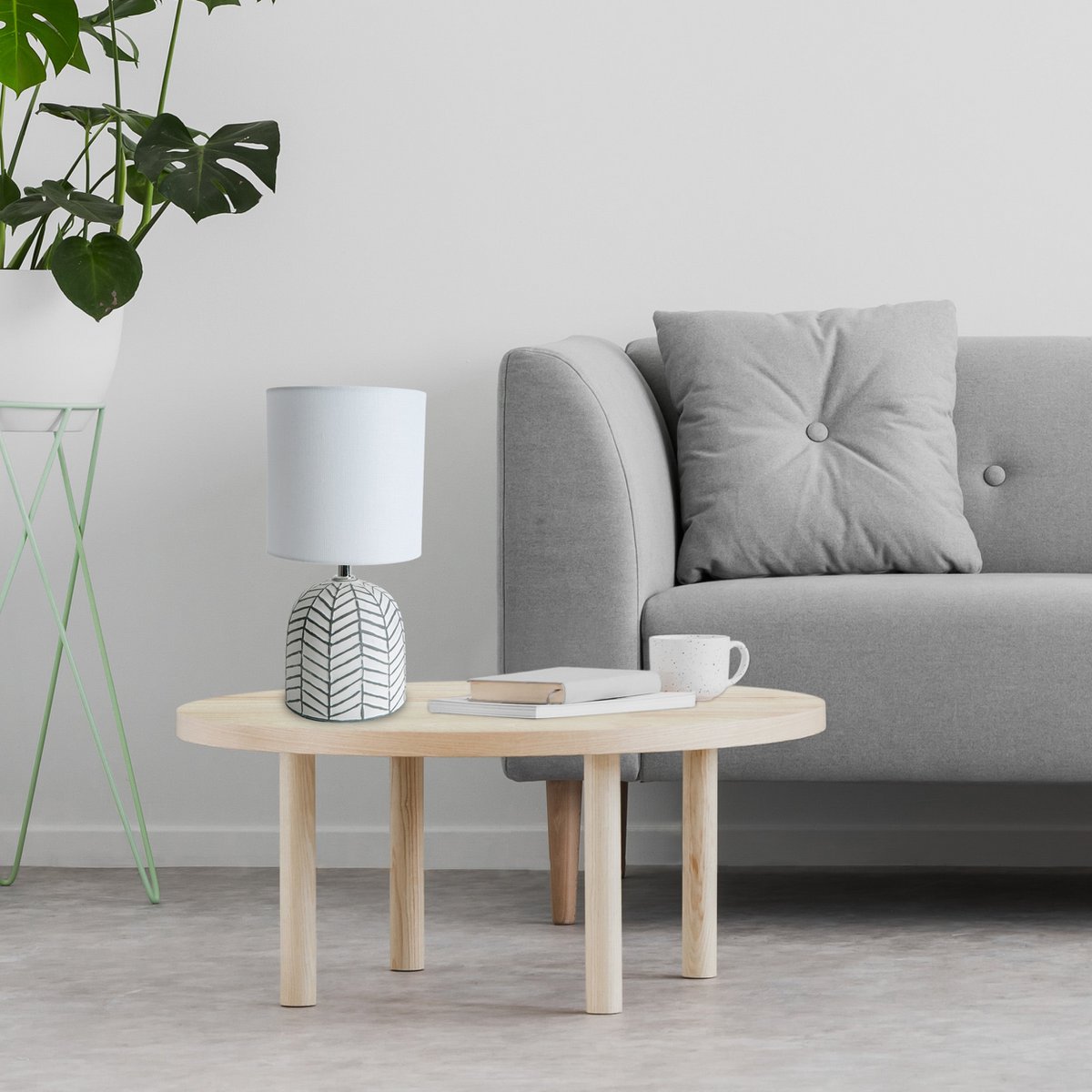 Keramische Tafellamp Folio Wit - 27,5 cm (E14)