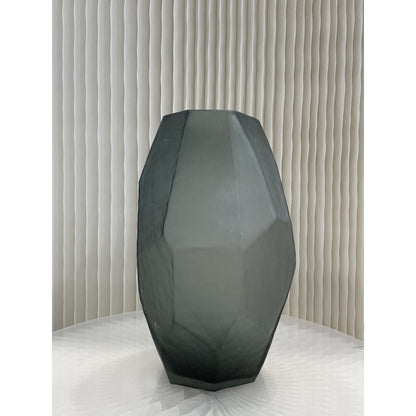 Glazen vaas Stone smoke rookgrijs Groot