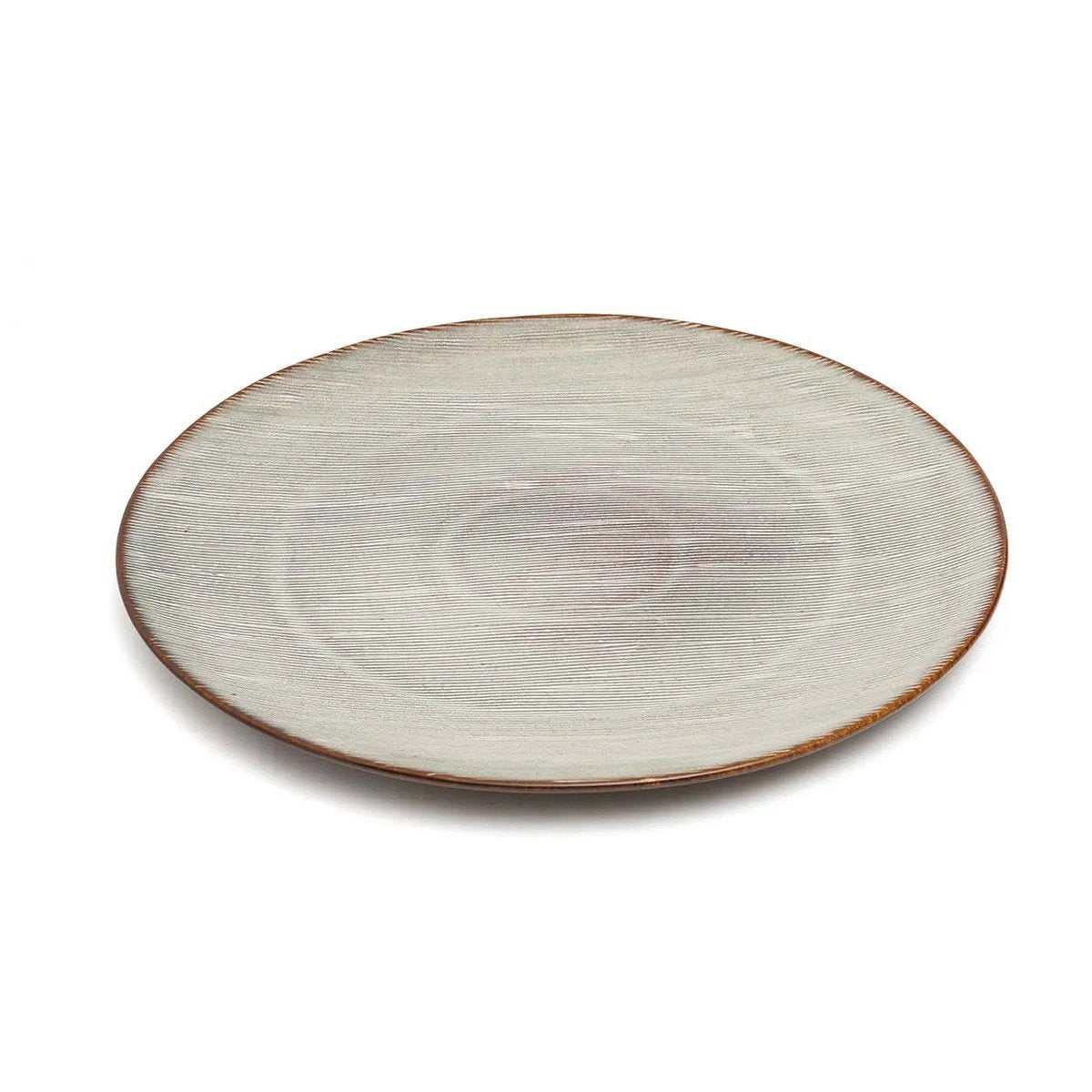 Porseleinen dinerbord Peniche creme bruin (Set van 4)