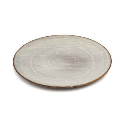 Porseleinen dinerbord Peniche creme bruin (Set van 4)