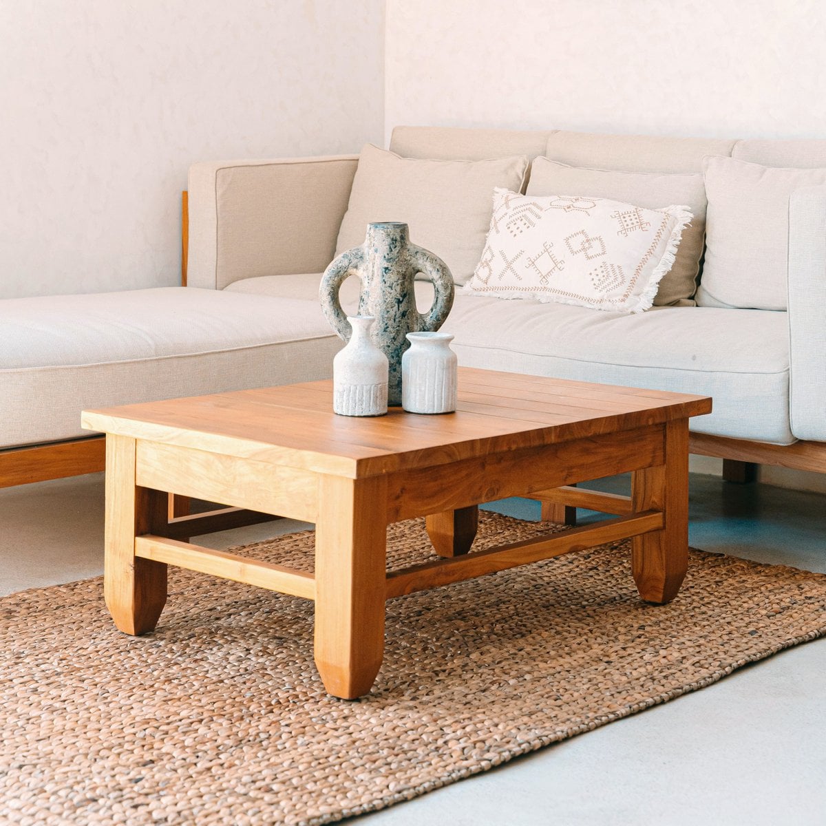 Vloerkleed Sawah Natuurvezel - 180x115 cm