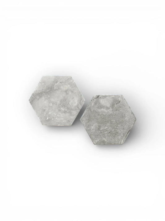 Onderzetters Inai Marmer Grijs Zeshoek (Set van 4/8)