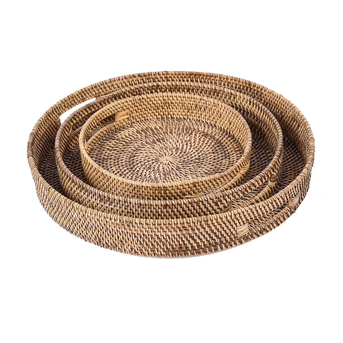 Rotan dienblad Carry-all natuurlijk bruin - L