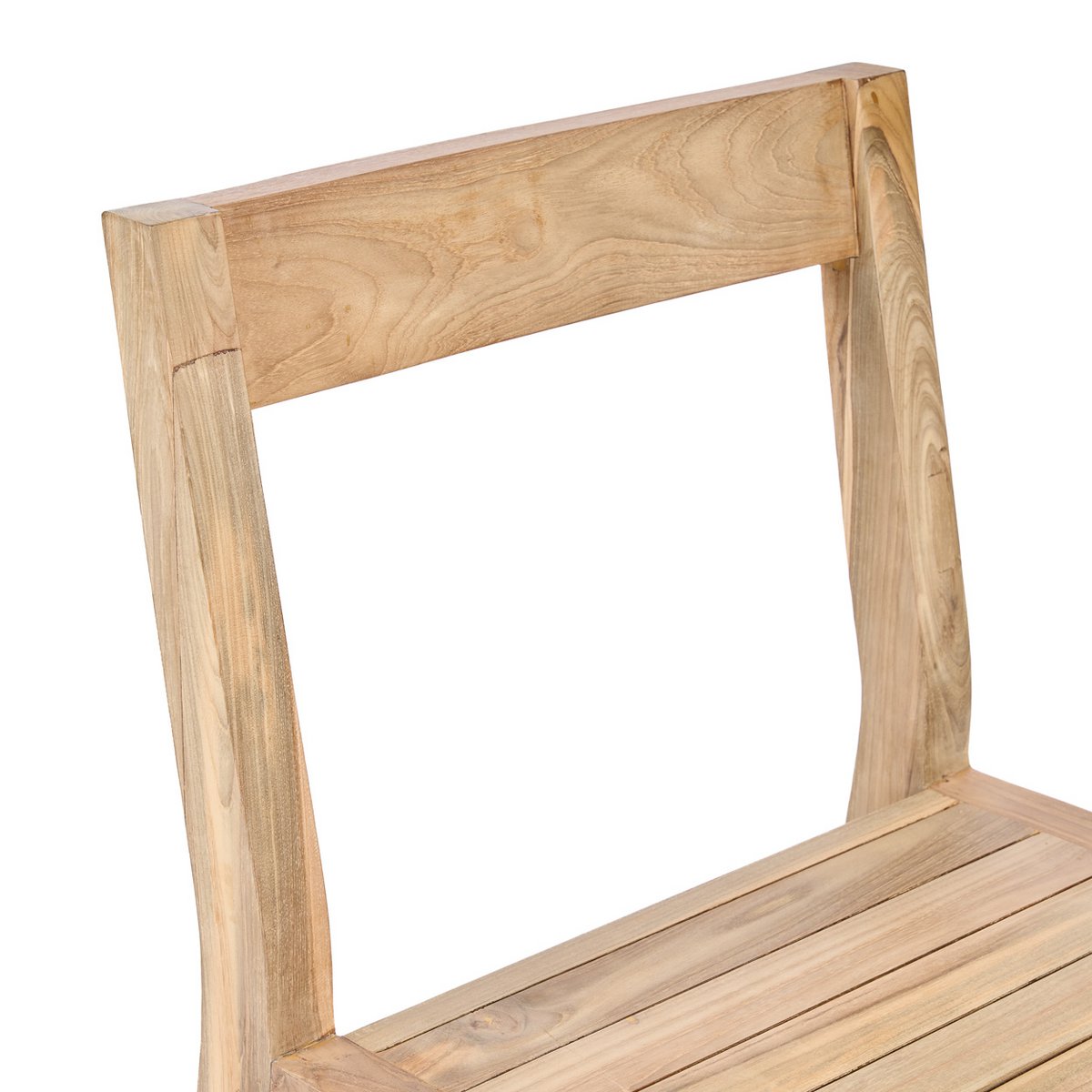 Teakhout eetkamerstoel Lineaire naturel