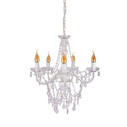 Kroonluchter Cecilia 5-Lichts Wit - Ø 52 cm (E14)