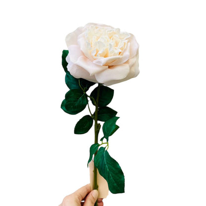 Kunstbloem Rose wit (Set van 2)