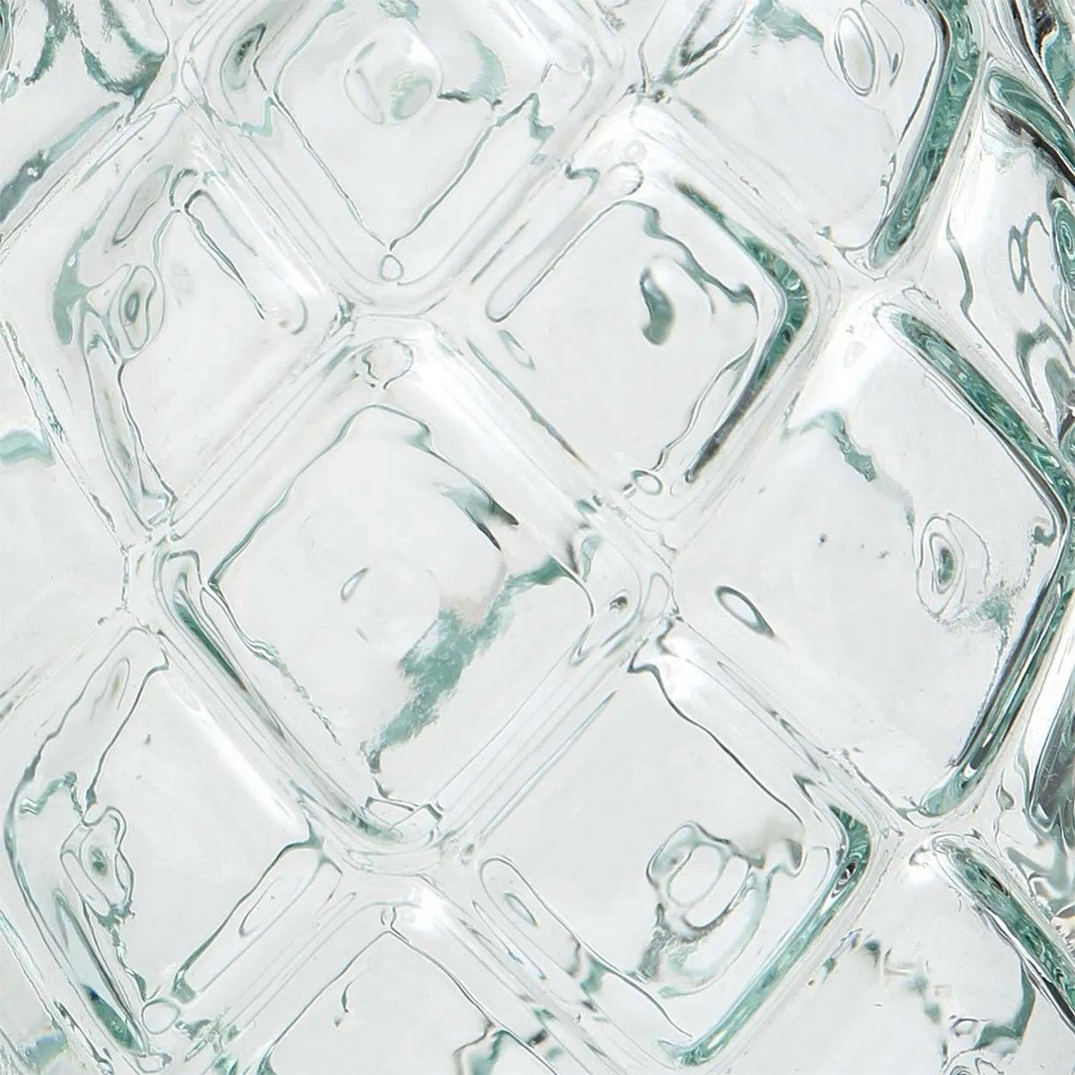 Glazen Ananasglas blauw - M